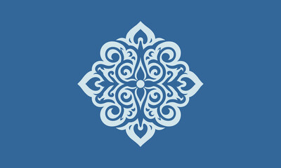 Traditional Ornamental Vector Logo Design With Culture Element