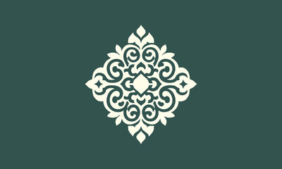 Traditional Ornamental Vector Logo Design With Culture Element