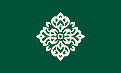 Traditional Ornamental Vector Logo Design With Culture Element