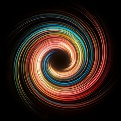 Fototapeta premium Vibrant Spiral of Light - A Mesmerizing Abstract Design.