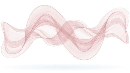 赤系の滑らかな波と輝きの抽象的な背景