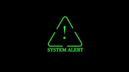 System aleart digital security concept of computer hacking. Cybersecurity technology financial data processing computer monitor cyber attack generic danger on a black background. - Powered by Adobe