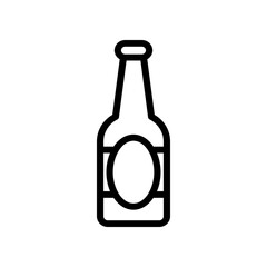 Minimalist Wine Bottle Outline Icon for Branding, Design, Packaging, and Product Imagery
