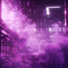 Concert stage with colorful lights and spotlight during a night music show