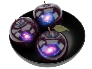 Galaxy Apples Astronomy Universe Cosmos Outer Space Fruit Planets Design