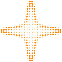 spark star halftone shape