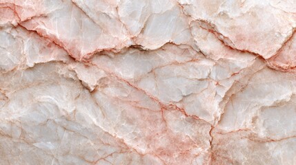 Delicate White and Beige Marble Texture with Fine Reddish-Pink Veining