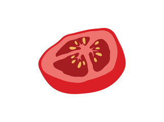 Tomato Fruit Salad Slice Illustration
