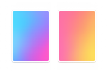 Two gradient backgrounds with rounded corners transparent