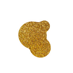 Irregular Golden Glitter Blob Element