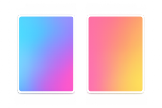 Two gradient backgrounds with rounded corners transparent