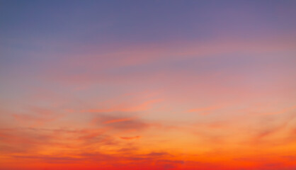 Clouds and sky backdrop at sunrise and sunset,Sunrise background. Dramatic majestic scenery sunset. Sky with clouds in Sunrise sky light background. Sunrise with clouds in various shapes.