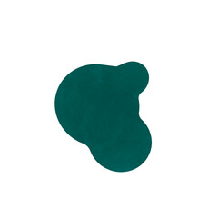 Abstract Dark Teal Organic Shape with Watercolor Texture