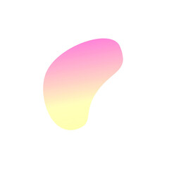 Abstract Fluid Shape with Pink and Yellow Gradient