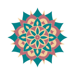 Abstract Floral Pattern Mandala Silhouette Vector Design