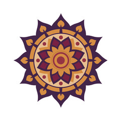 Detailed Cultural Ornamental Mandala Silhouette Vector