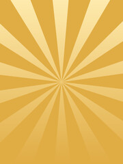 和風背景素材　金色の集中線　縦長　グラデーション