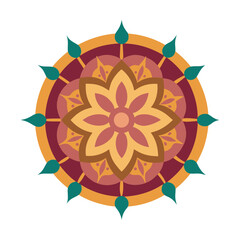 Holy Prayer Floral Mandala Silhouette Illustration