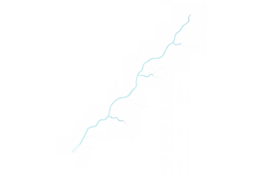 Lightning bolt striking, depicting electric discharge, storm energy, weather power, and natural phenomenon with transparent background