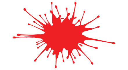 A vibrant red paint splatter on a white background vector 