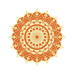 Traditional Circular Lace Mandala Silhouette Design