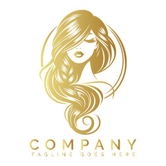 Golden woman face braid hair