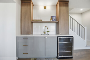 Kitchen with a countertop and a sink