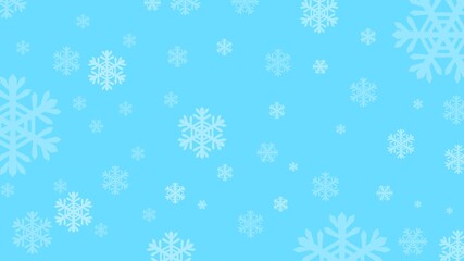 Blue Christmas background vector illustration with sparkling falling snowflakes and stars. Winter, December, holidays, banner, poster.