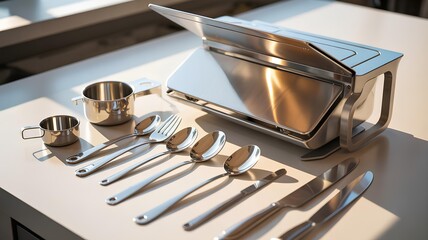 Shiny Silver Solar Cooking Set: A Sustainable Culinary Solution with Modern Design