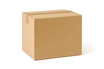 Fototapeta premium empty cardboard box on white background