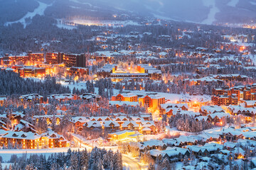 Breckenridge, Colorado, USA Town Skyline in Winter 745