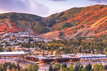 Obraz premium Park City, Utah, USA Downtown in Autumn 718