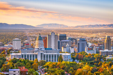 Salt Lake City, Utah, USA Downtown Cityscape 717