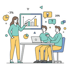 Financial Presentation vector illustration