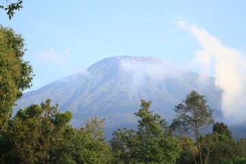 clouds over the mountains
