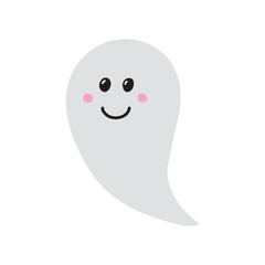 Hand drawn ghost icons isolated on white background. Vector illustration