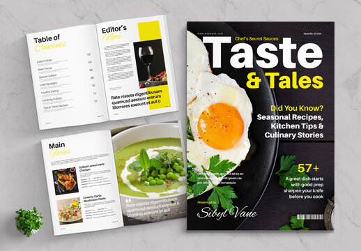 Cook Book Magazine Template