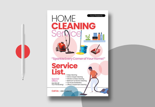 Home Cleaning Service Flyer Template