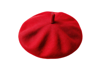 Red beret, top view