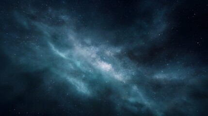 Obraz premium A stunning view of a vibrant cosmic nebula filled with glowing gas dust and countless distant stars in the vast expanse of space
