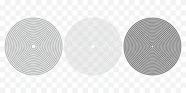 Sunburst element. Radial stripes background. Sunburst icon collection. Retro sunburst design. Vector illustration. Abstract line circle vector background.