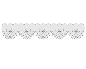 anglaise, decorative flower floral lace embroidery design vector Set of seamless lattice borders. white lace ribbons cotton eyelet lace
