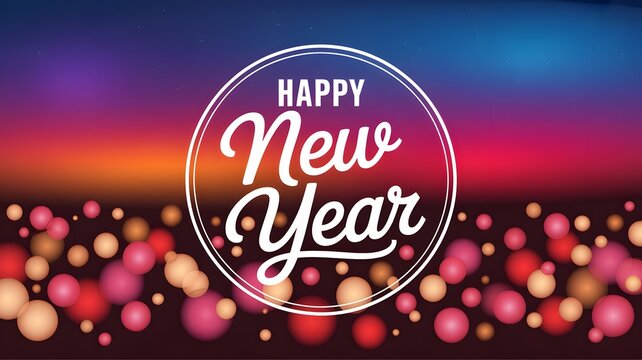 A shimmering festive New Year greeting card design with golden balloons, perfect for celebrating fresh beginnings and joyous well wishes