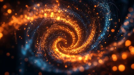 Shining galaxy spiral glowing with cosmic dust high resolution picture