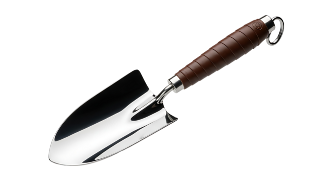 Gardening trowel garden tool equipment stainless steel shovel leather handle