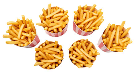 Delicious French Fries in Multiple Cups 1.