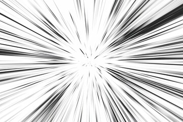 Dynamic Lines in Motion: A captivating illustration of bold, black lines radiating outwards from a central point, simulating an intense burst of energy and velocity.