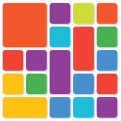 Bento style layout grid templates with different style and color for decoration and Web comics grids, various panel arrangements 