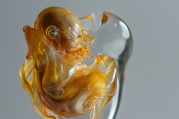 Ethereal Essence: A sculpture of a figure embodies a blend of artistic innovation, revealing the delicate interplay of light and shadow, capturing a mesmerizing essence.