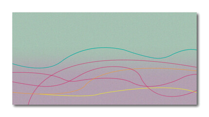 Colorful Overlapping Wavy Lines Background. Abstract Minimalist Data or Signal Waves on Smooth Gradient Texture. Modern Presentation Slide, Business Infographic, or Technology Backdrop.